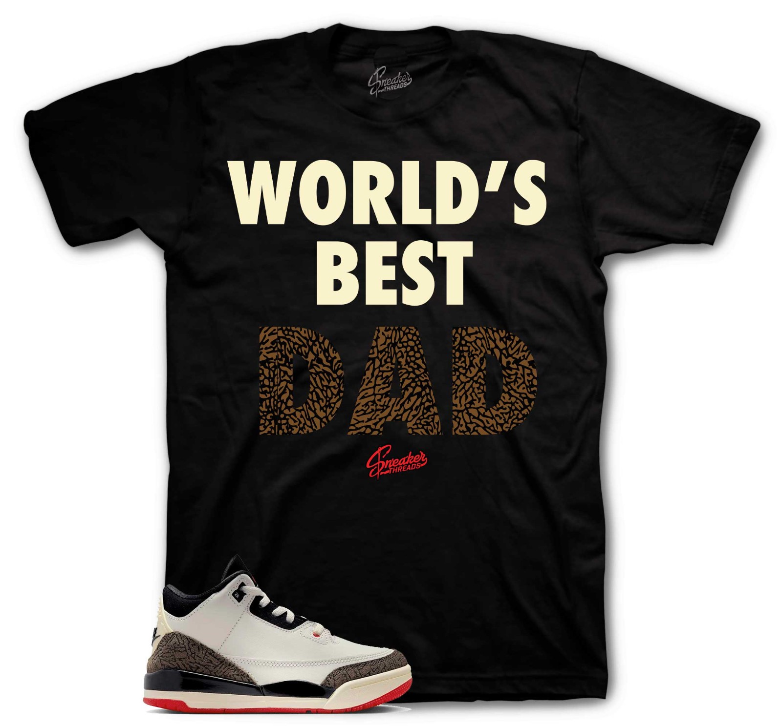 Shirt To Match Jordan 3 World's Best Dad Retro 3s Shoes - Dad Sneaker Tee gallery