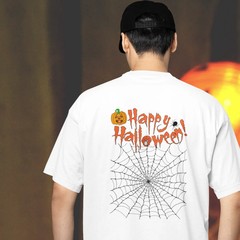 Halloween special back printed oversized round neck t shirt for Men