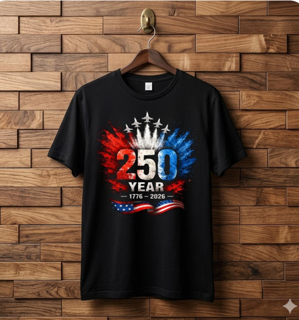 America 250th Anniversary 2026 Vintage Retro USA Patriotic T-Shirt gallery