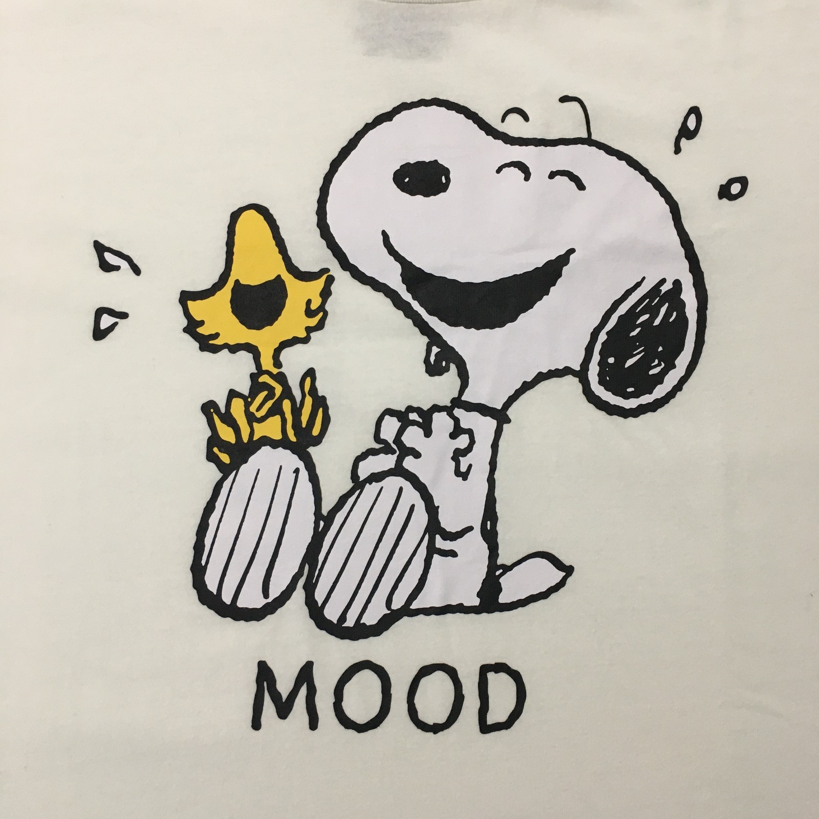 Teen Girls Size XXL Peanuts Snoopy & Woodstock Mood Lt Ivory S/S Tee T-Shirt NWT gallery