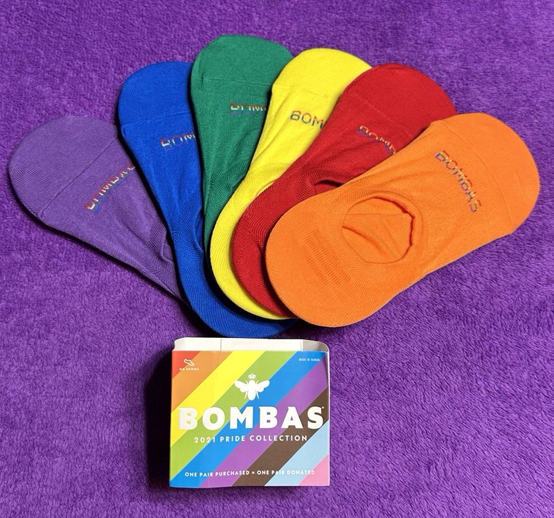 Bombas Women’s No Show Multicolor Socks 6-Pack Size Medium