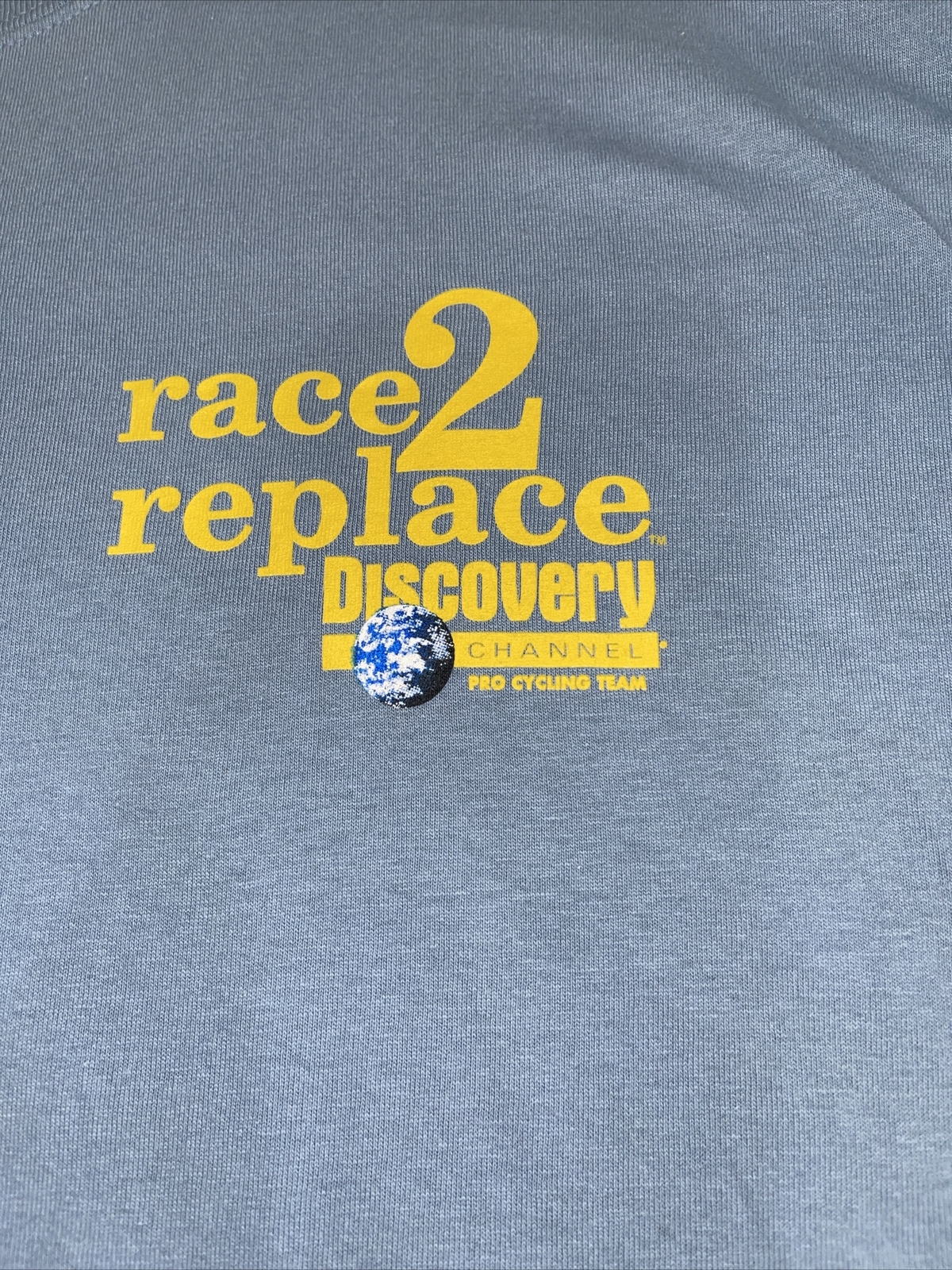 race to replace discovery channel pro cycling team blue T-shirt size extra-large gallery