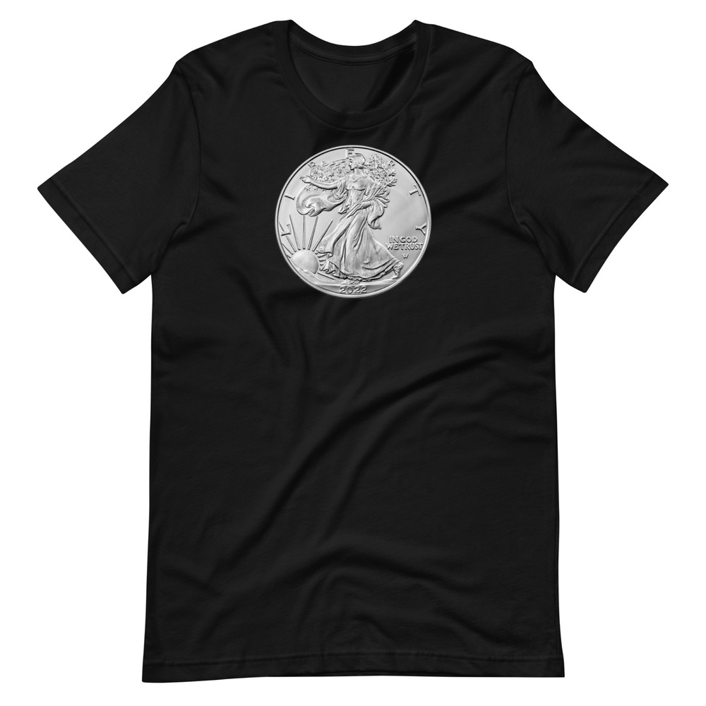 American Silver Eagle TShirt — Walking Liberty 1oz Bullion — Coin Collector Gift