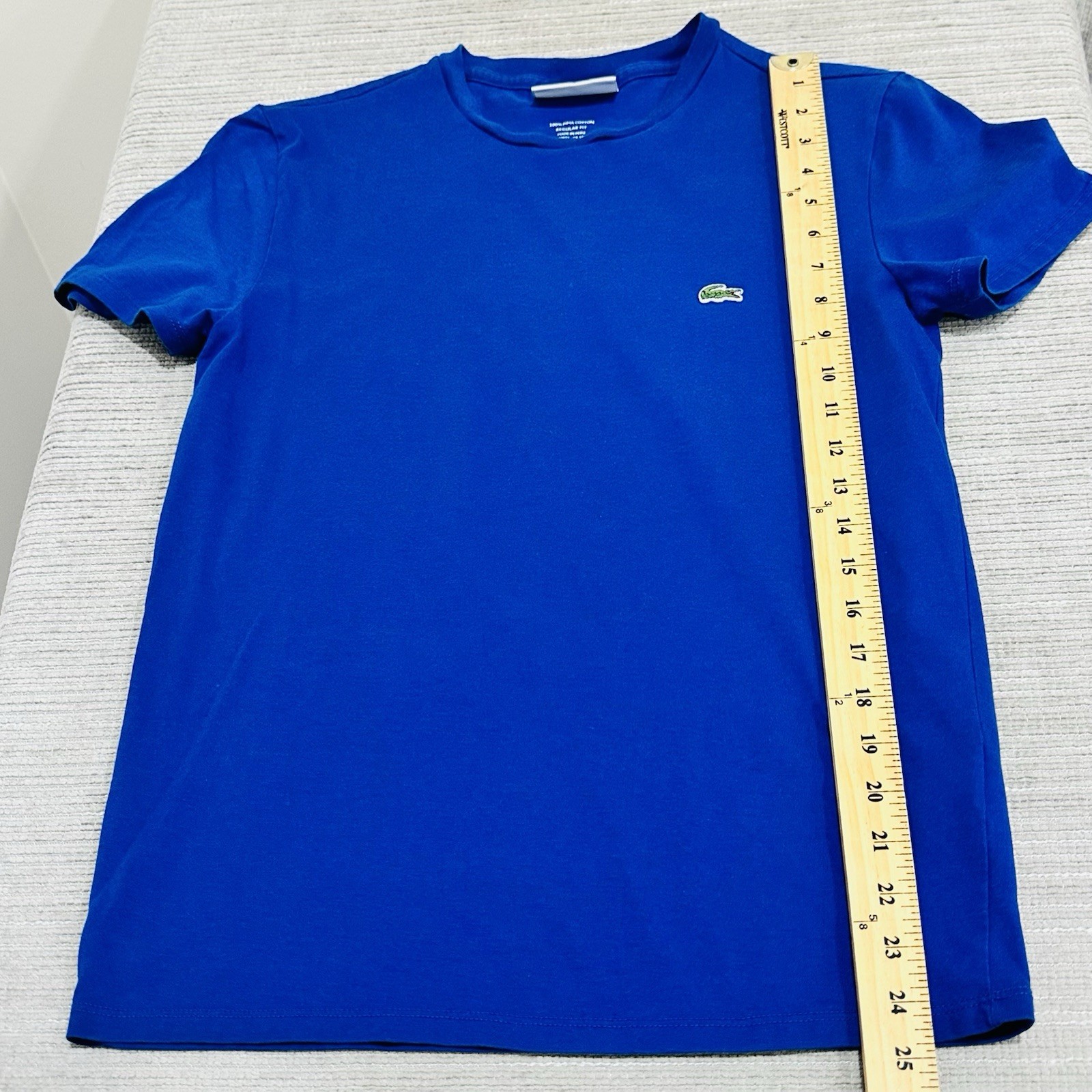 Lacoste Men's Regular Fit Crew Neck T-Shirt Blue Size 2 (XS ) Pima Cotton TH6709 gallery
