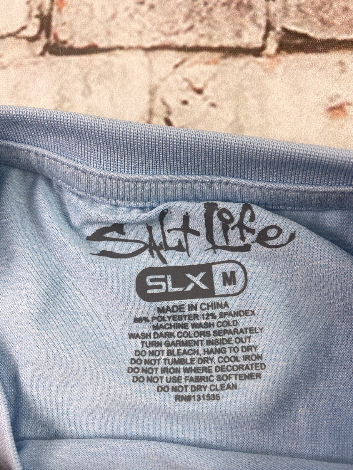Salt Life Shirt Adult M Blue Performance Fishing Boating Beach Outdoor Tee Mens gallery