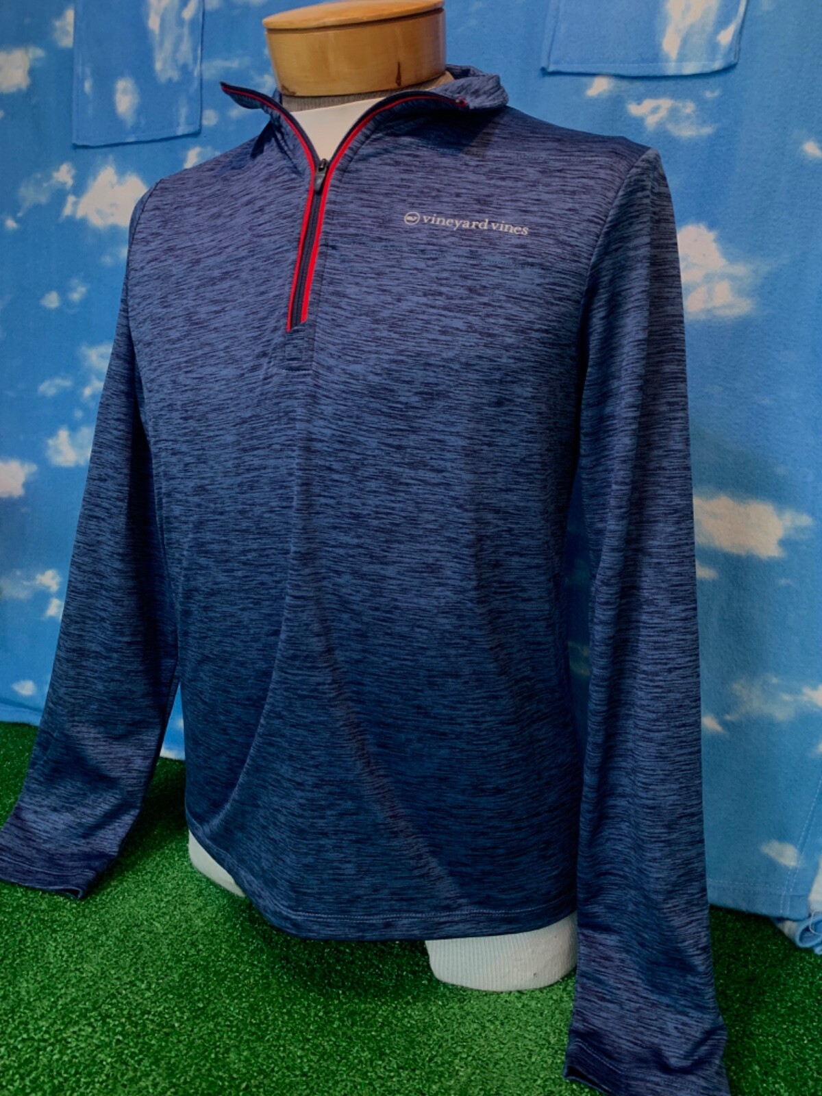 Vineyard Vines pullover jacket XL 18 Youth Blue the shep shirt 1/4 Zip C39 gallery