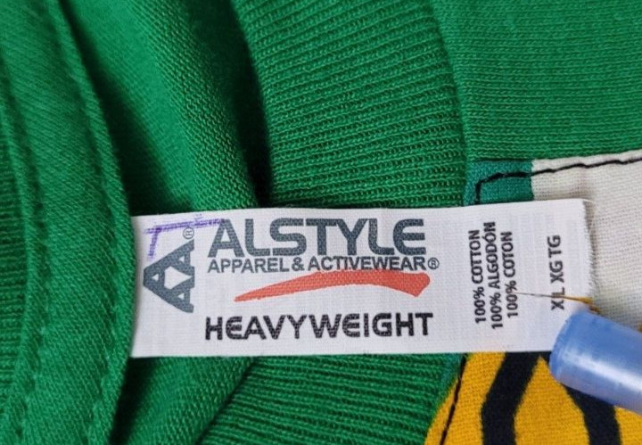 Alstyle Heavyweight Cotton Green Colorful Geometric T. Shirt Size XL EXCELLENT gallery