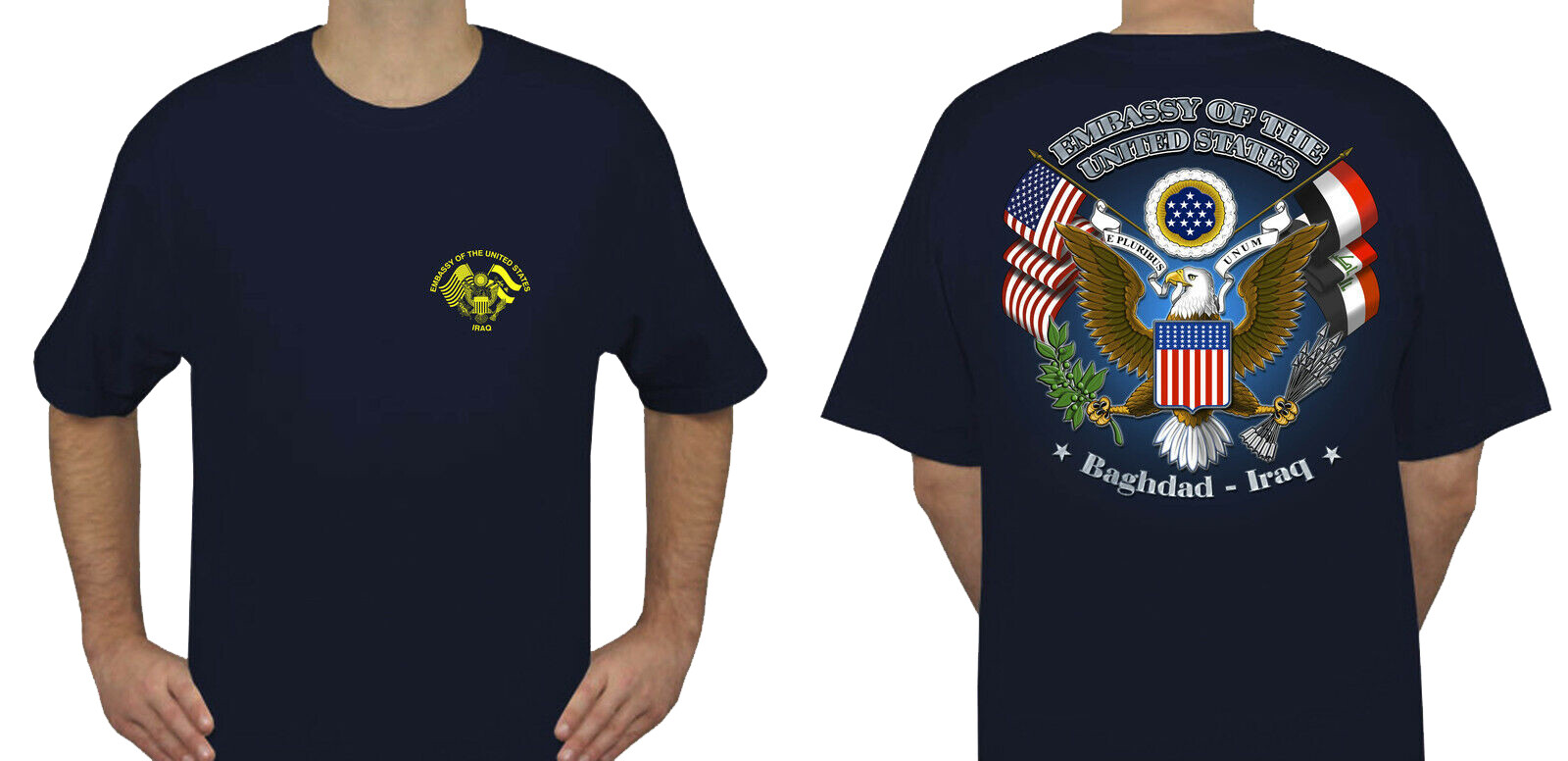 T-SHIRT US EMBASSY IRAQ BAGHDAD VARIOUS SIZES BLACK gallery