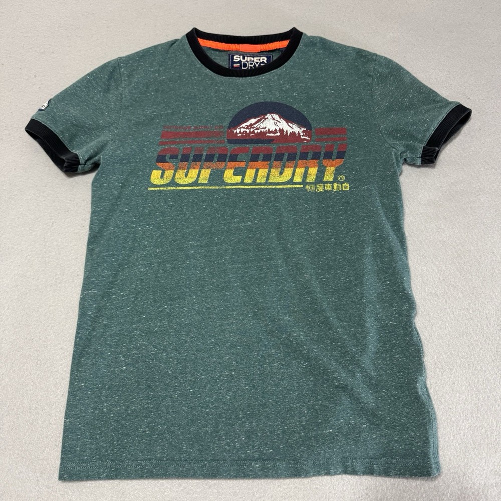 Superdry Ringer T Shirt Small Short Sleeve Japan Mountain Outdoor Colorful