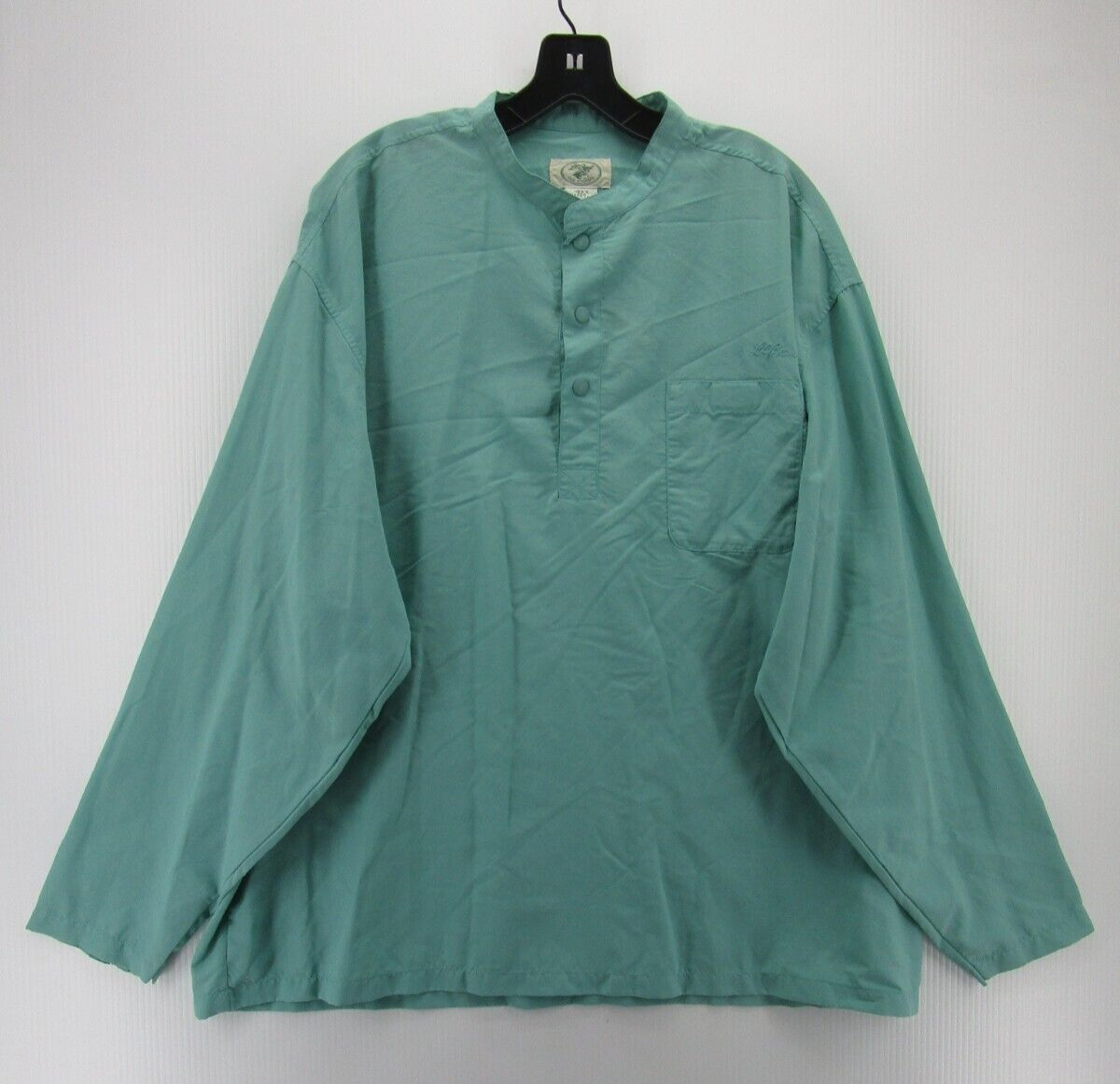 VINTAGE LL Bean Shirt Men XL Green Fly Fishing MCS Blocker UPF 30 Pullover NEW gallery