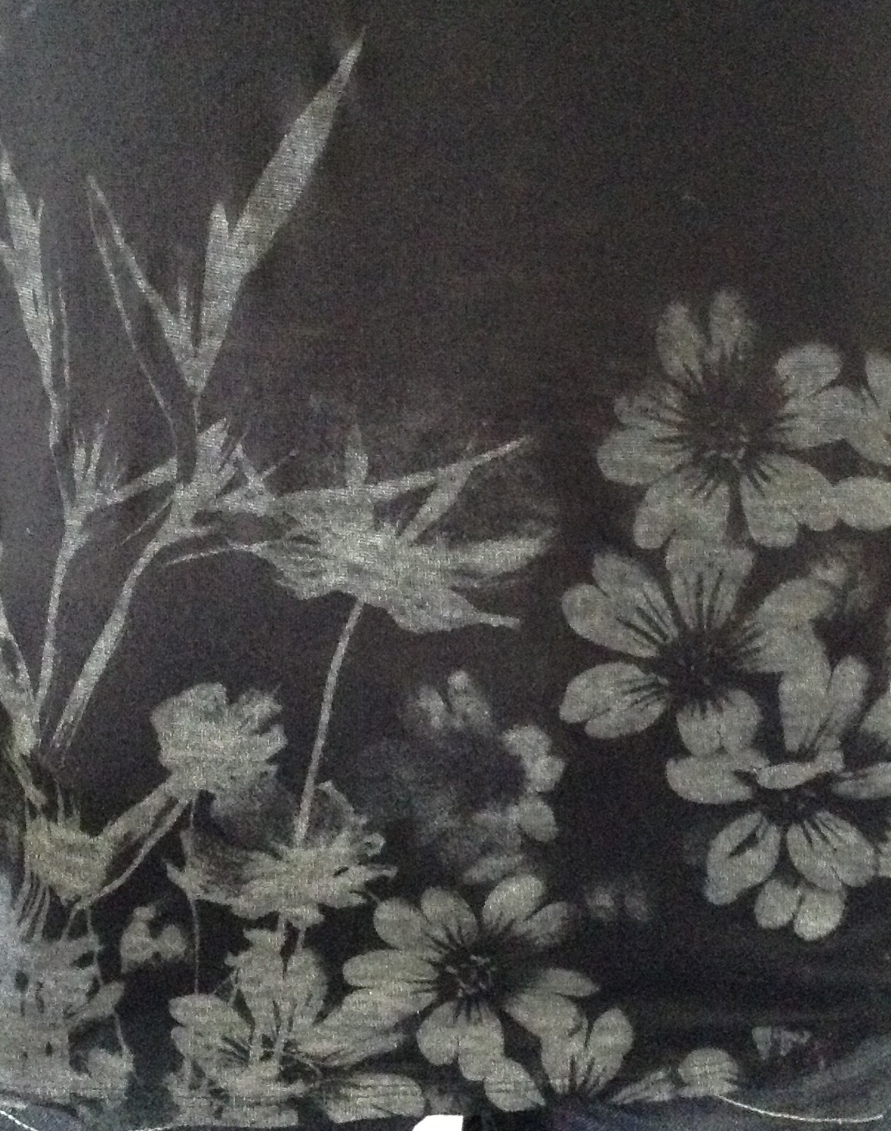 FOREVER 21 Men's T-shirt - Sheer -Black -Flower -Fashion - SUMMER SALE gallery