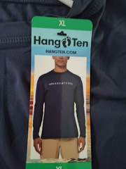 Hang Ten Men’s UPF 50+ Protection Quick Dry Sun Tee Shirt Blue Size XL New