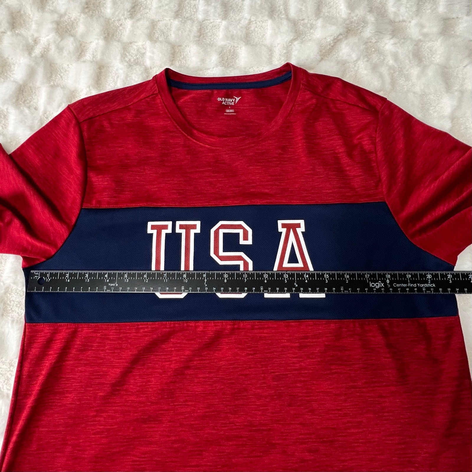 Old Navy Active USA Shirt Mens L Red Athletic Tee Go Dry Patriotic Graphic gallery