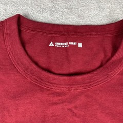 American Giant Everest T-Shirt Mens Medium Burgundy Red Heavyweight Cotton USA