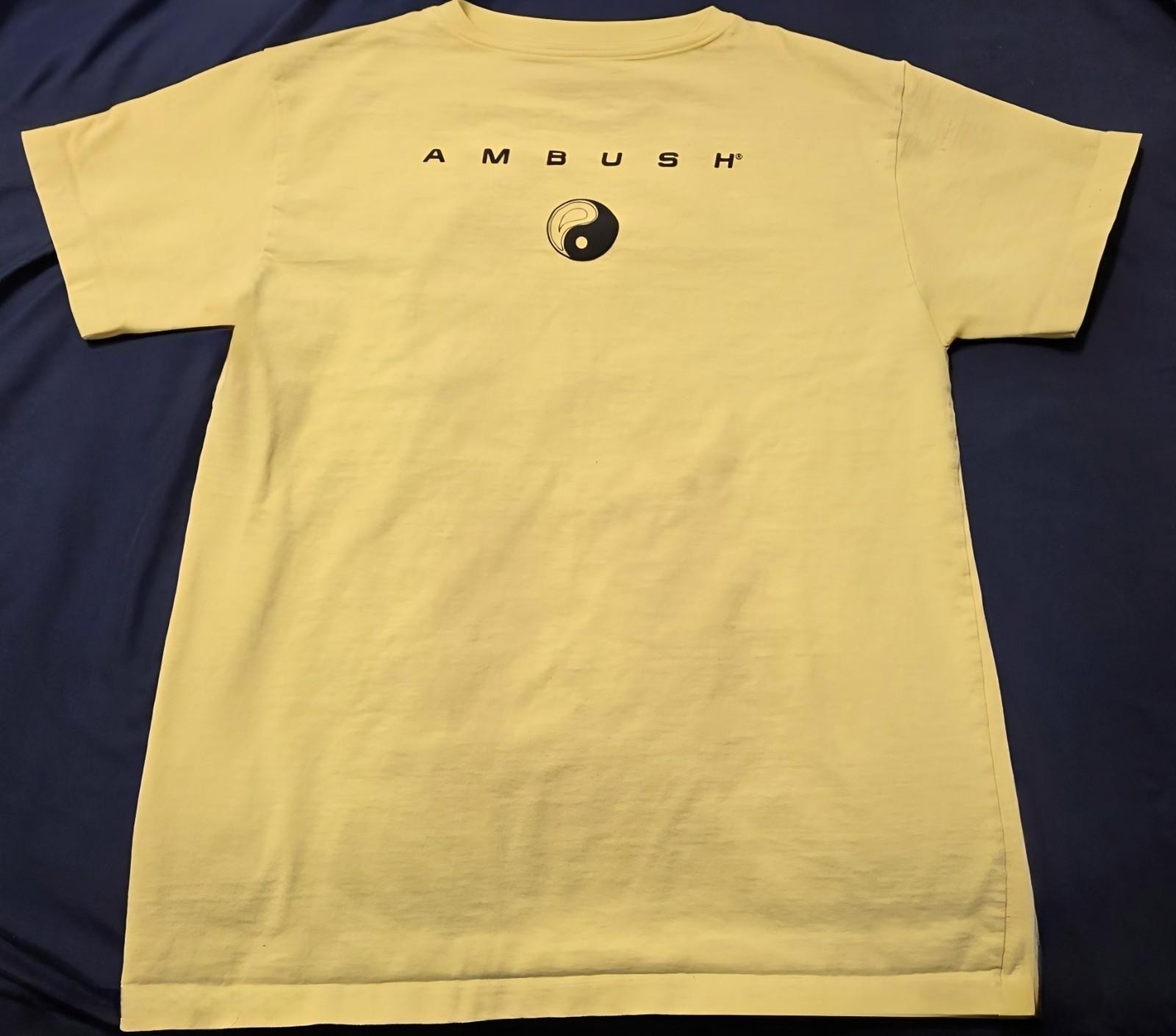 Ambush T-Shirt Size 3 (Fits US L) Yellow All Equal Before A Wave Graphic T-shirt gallery