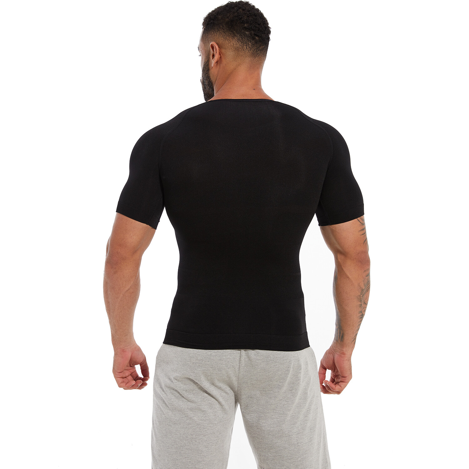 Men's Gynecomastia Undershirt V-Neck Chest Compression Shirts Slim Body Shaper gallery