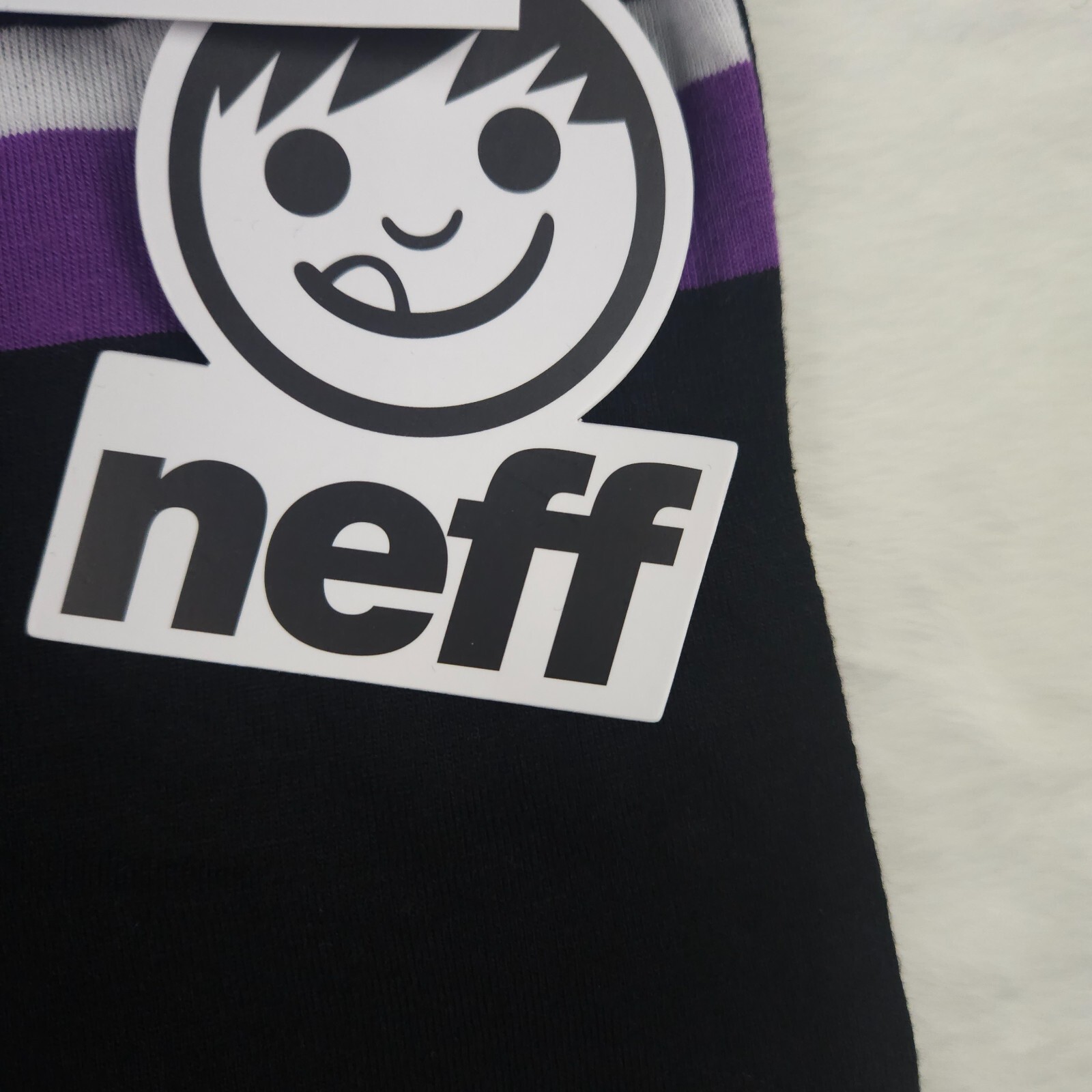 Neff Sorenson Black Purple Striped Short Sleeve T-Shirt Men's Size S, M, L, XL gallery