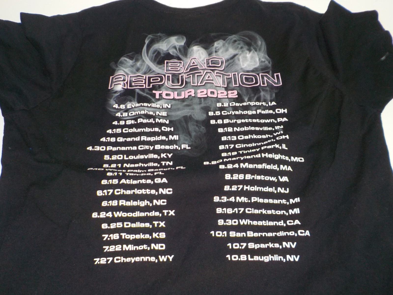Kid Rock Short Sleeve Shirt Band Black Bad Reputation Tour 2022 See Measurement gallery