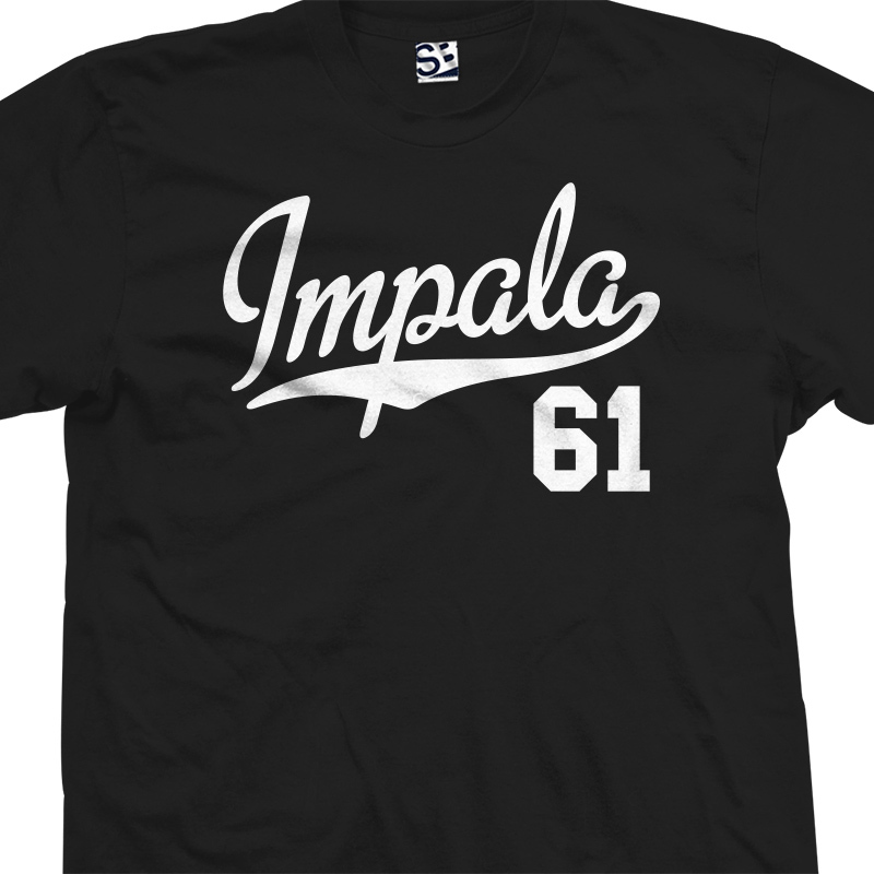 Impala 61 Script T-Shirt | 1961 SS Lowrider Classic Sports Jersey Mens Tee Shirt