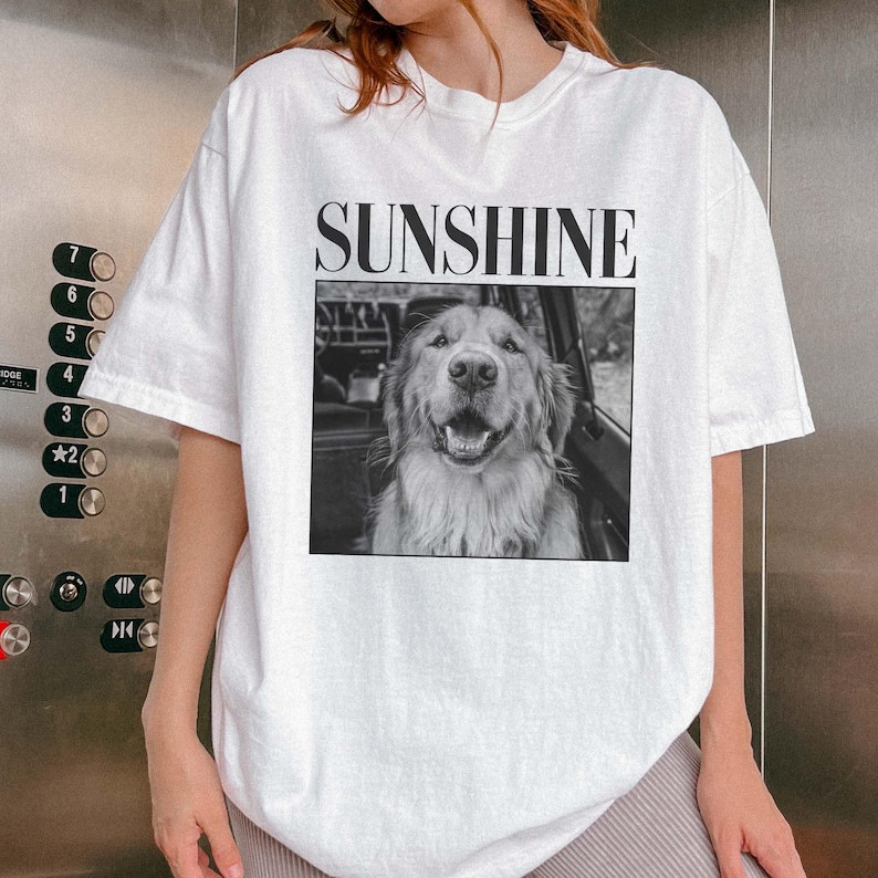 Custom Pet Photo Vintage Retro Shirt Personalized Dog Cat Mom Gift gallery