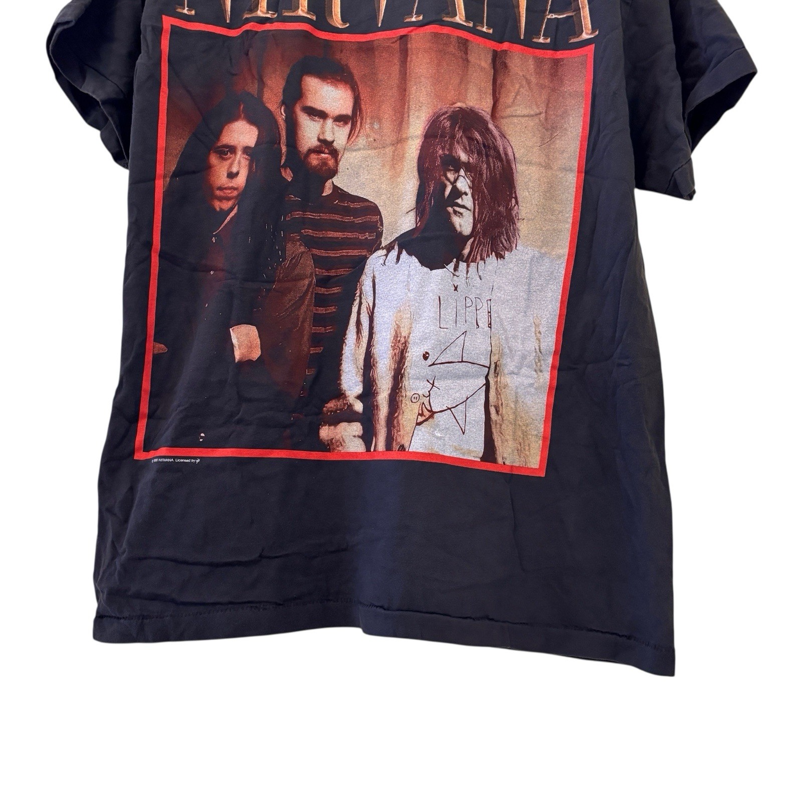 1998 Nirvana Kurt Cobain Flipper Concert Shirt Vintage Rare REPRINT Size XL gallery