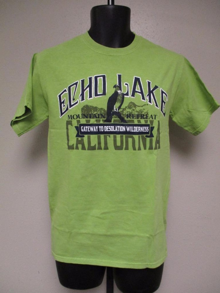 New-Echo Lake California Mountain Retreat Adult Mens Sizes S-M-L-XL-2XL Shirt