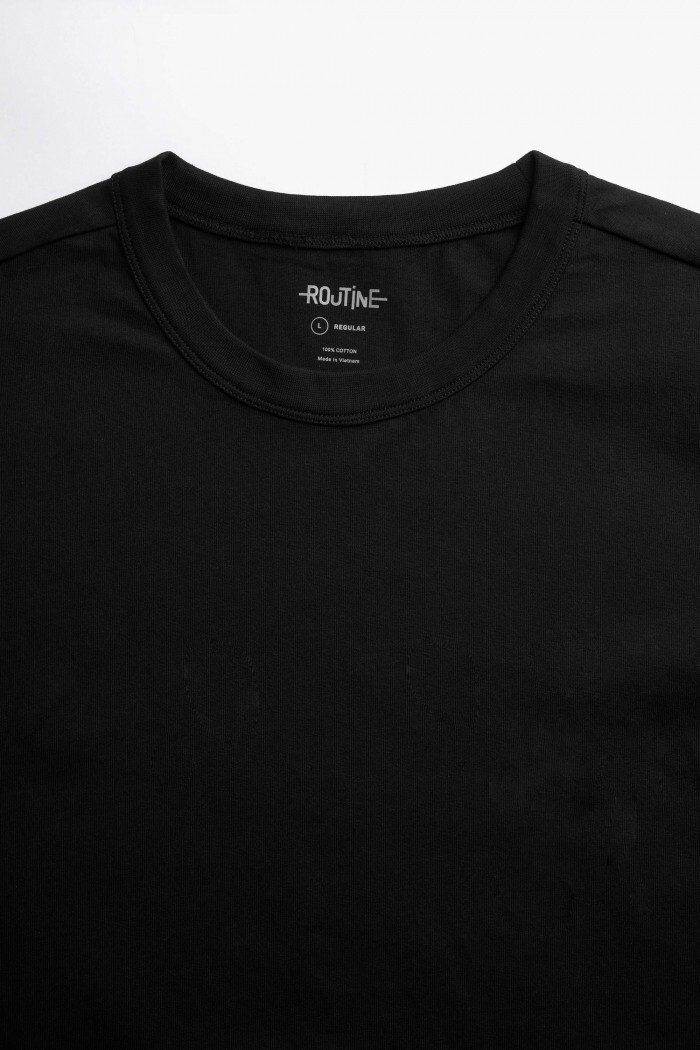 Routine Short Sleeve T-Shirt - Form Regular - Black - Any Size gallery
