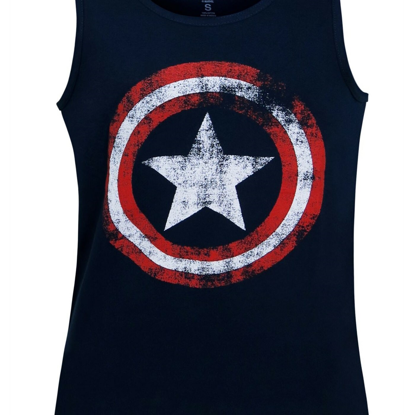Captain America Distressed Navy Blue Tank Top Blue gallery