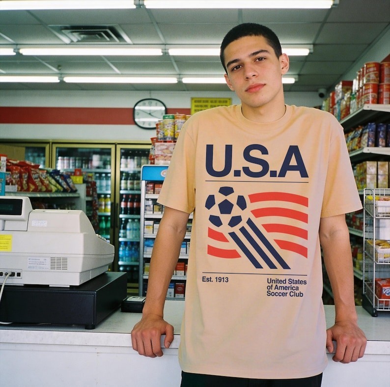 90s United States Soccer Shirt, Retro USA Team Graphic Tee gallery