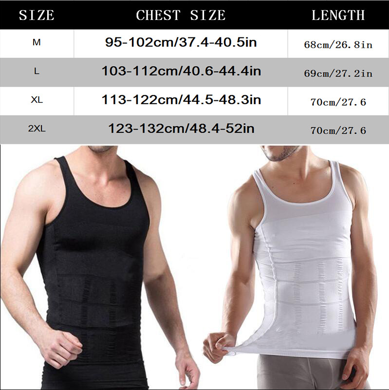 FAJAS Men Ultra Lift Body Slimming Shaper Weight Loss Shapewear Waist Shirt Vest gallery