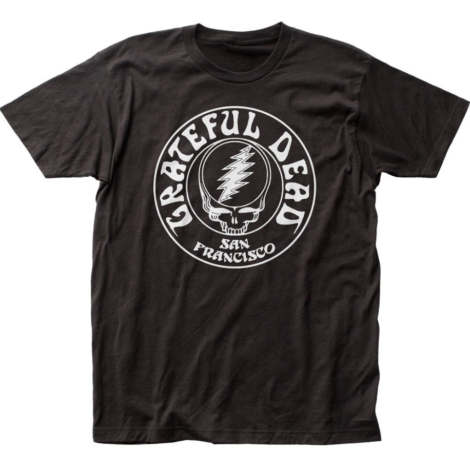Grateful Dead Opaque Skull T Shirt Men’s Rock Music Classic Band Tee