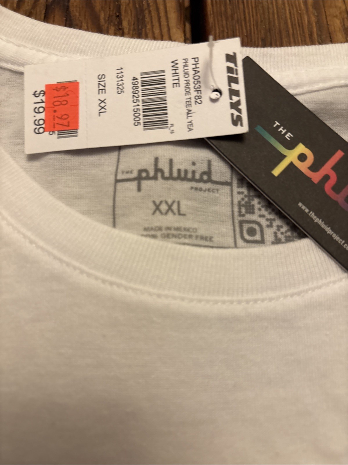 XXL 2X LGBTQ+ Phluid Project Short Sleeve T-shirt Queer All Year NWT White gallery