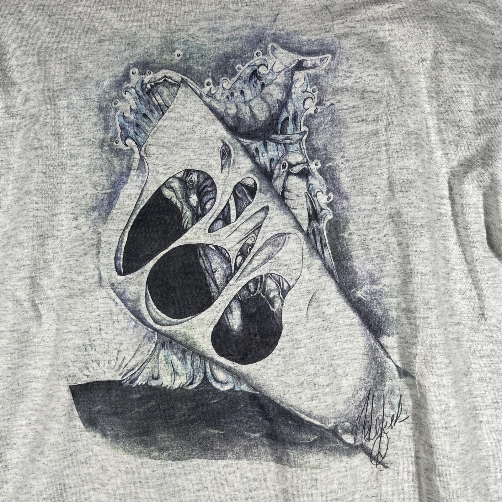 Vintage SCREEN STARS Shirt Mens M Gray Graphic Crew Neck Metal Skater Grunge gallery