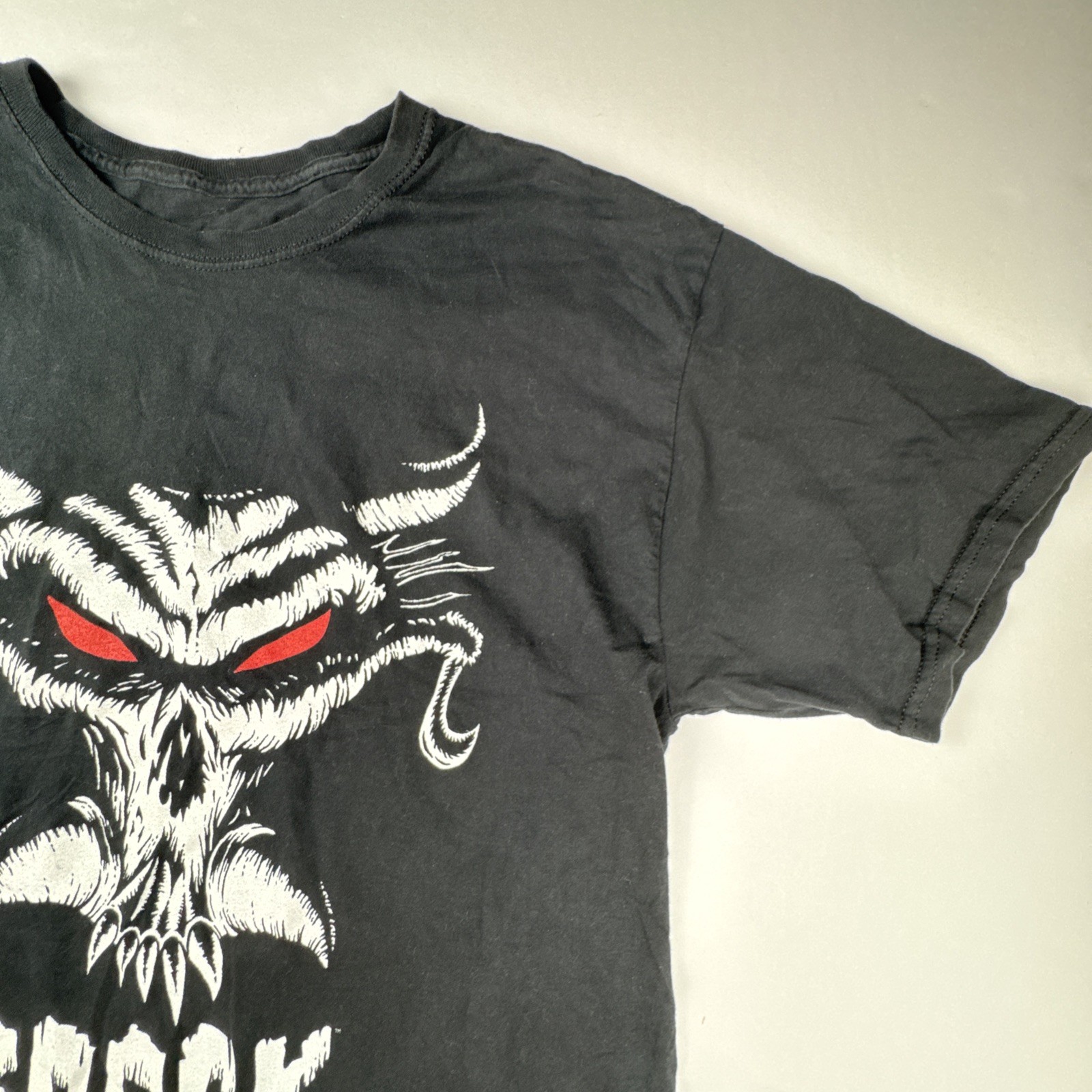 WWE Mens Brock Lesnar T-Shirt Large Black Cotton Wrestling Next Big Thing Skull gallery