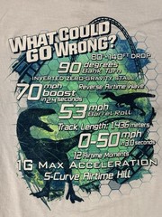 Jurassic World Universal Studios Parks Velocicoaster Attraction Raptors Men’s LG