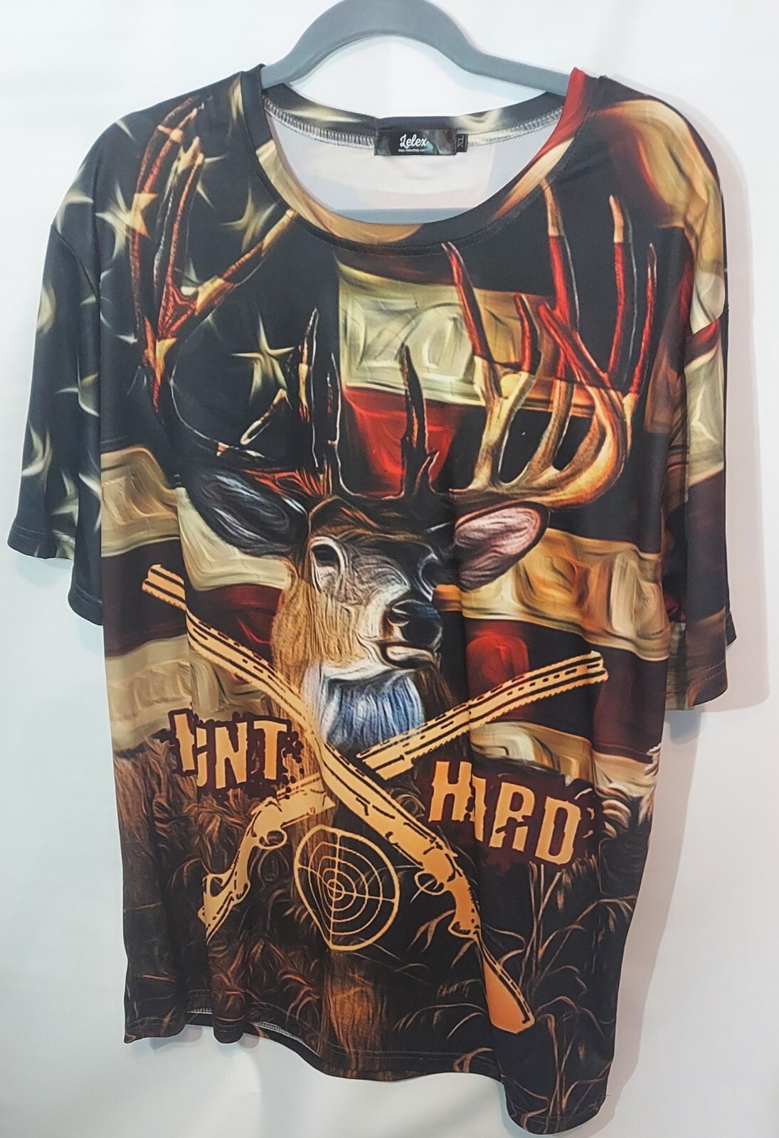 HUNT HARD XL T SHIRT POLYESTER WRINKLE RESISTANT VIBRANT gallery