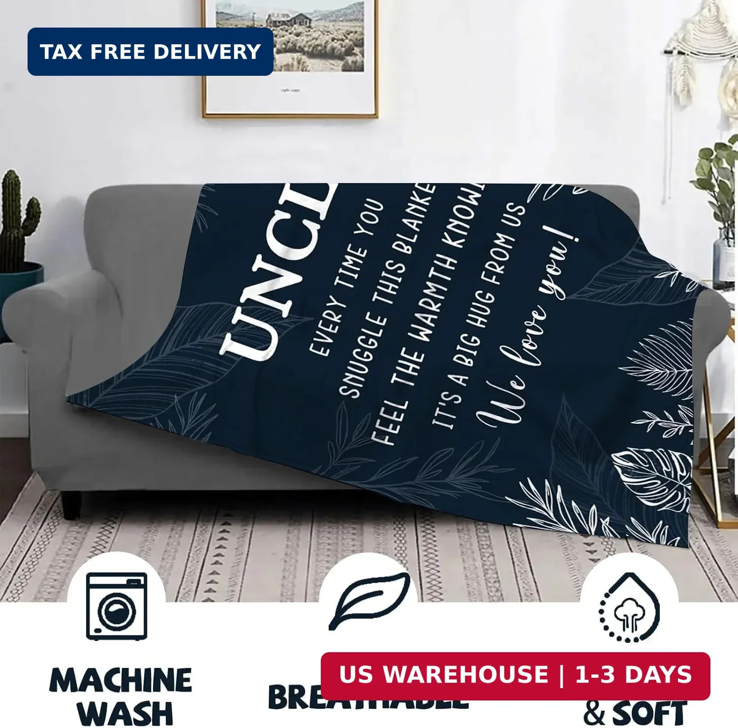 Uncle Gifts - Best Uncle Blanket for Fathers Day, Birthday, Christmas & Thanksgi gallery