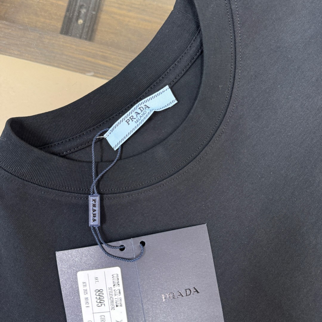 New Moncler Men's Summer Black Crew-Neck Short-Sleeve Shirt L gallery