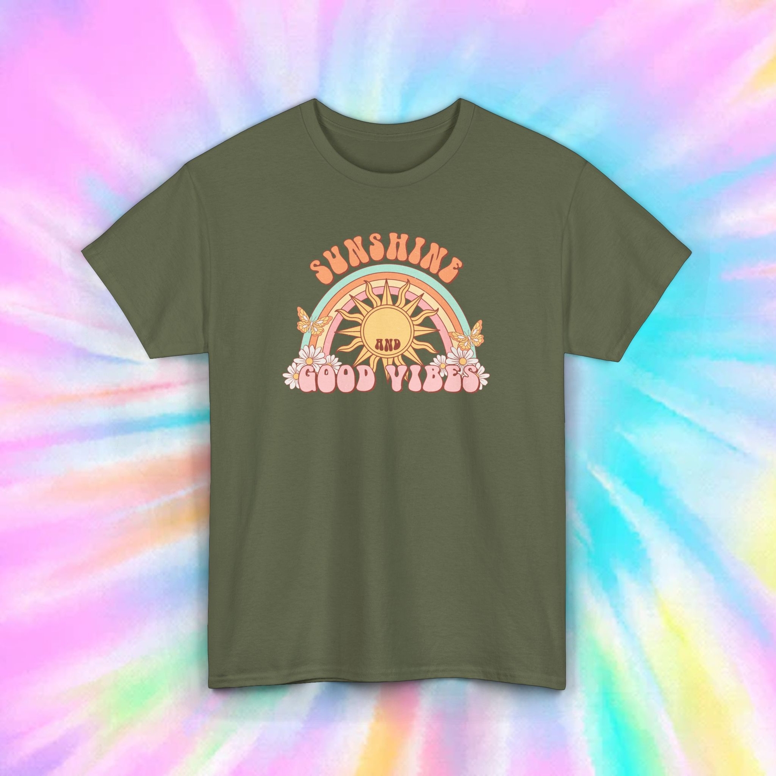 Retro Sunshine and Good Vibes Shirt S-5XL Boho Summer Aesthetic Gift Tee