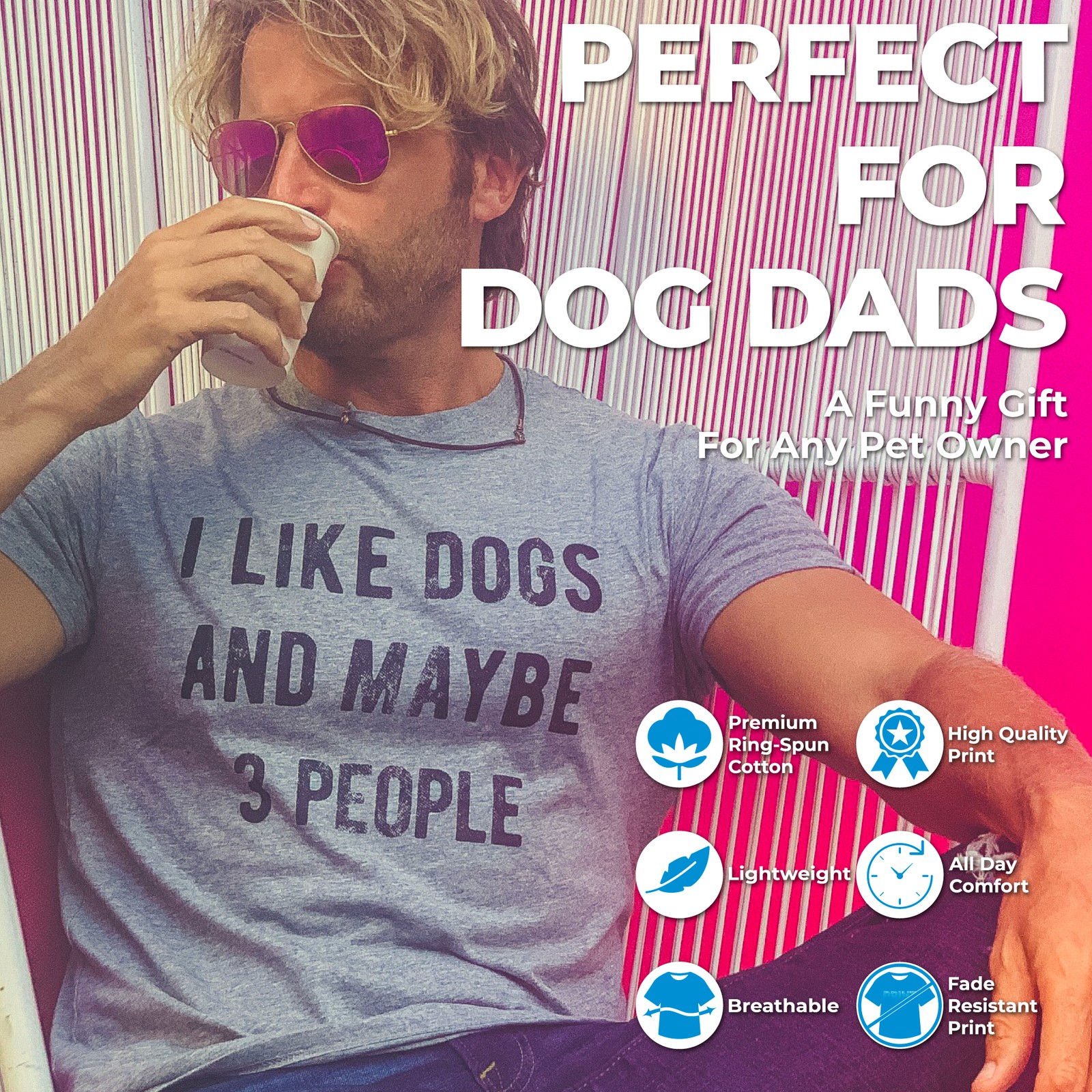 Mens Funny T Shirts Life Happens Dogs Help Sarcastic Dog Lovers Graphic Novelty gallery