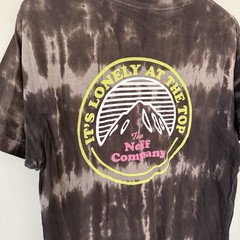 Neff Men’s Medium Brown Tie Dye Lonely At The Top Short Sleeve T-Shirt Tee