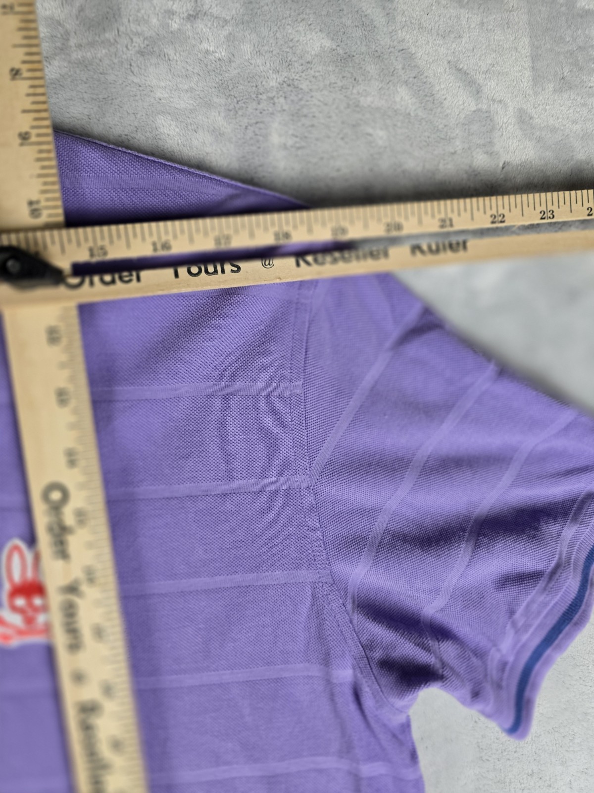 Psycho Bunny Shirt Mens 6 L Original Brand Purple Polo Orange and White Logo gallery
