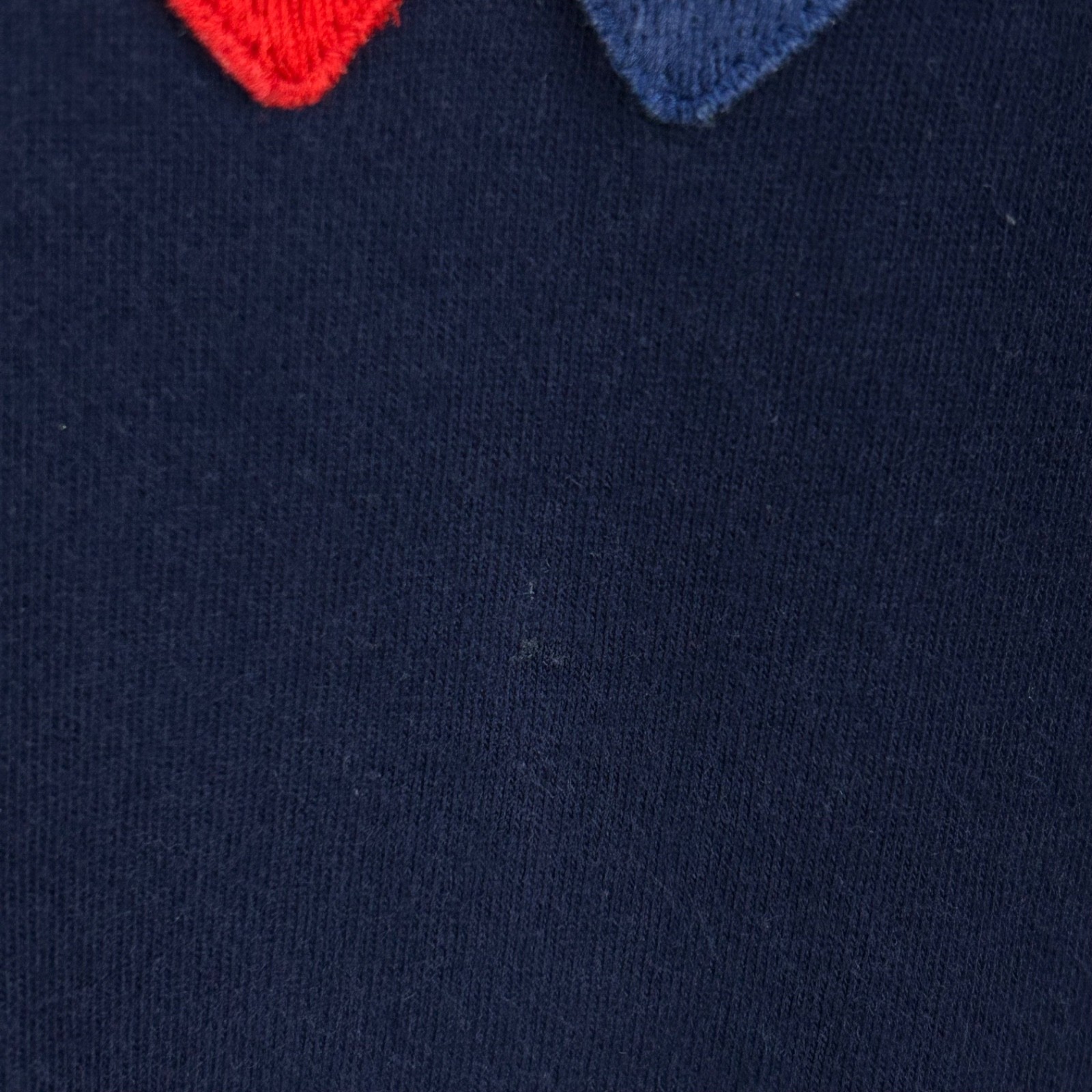 Comme des Garcons PLAY Double Hearts Embroidered Tee Navy Size L gallery