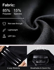 4 Pack Men’s Compression Shirts Short Sleeve Cool Dry Workout T-Shirt Undersh…