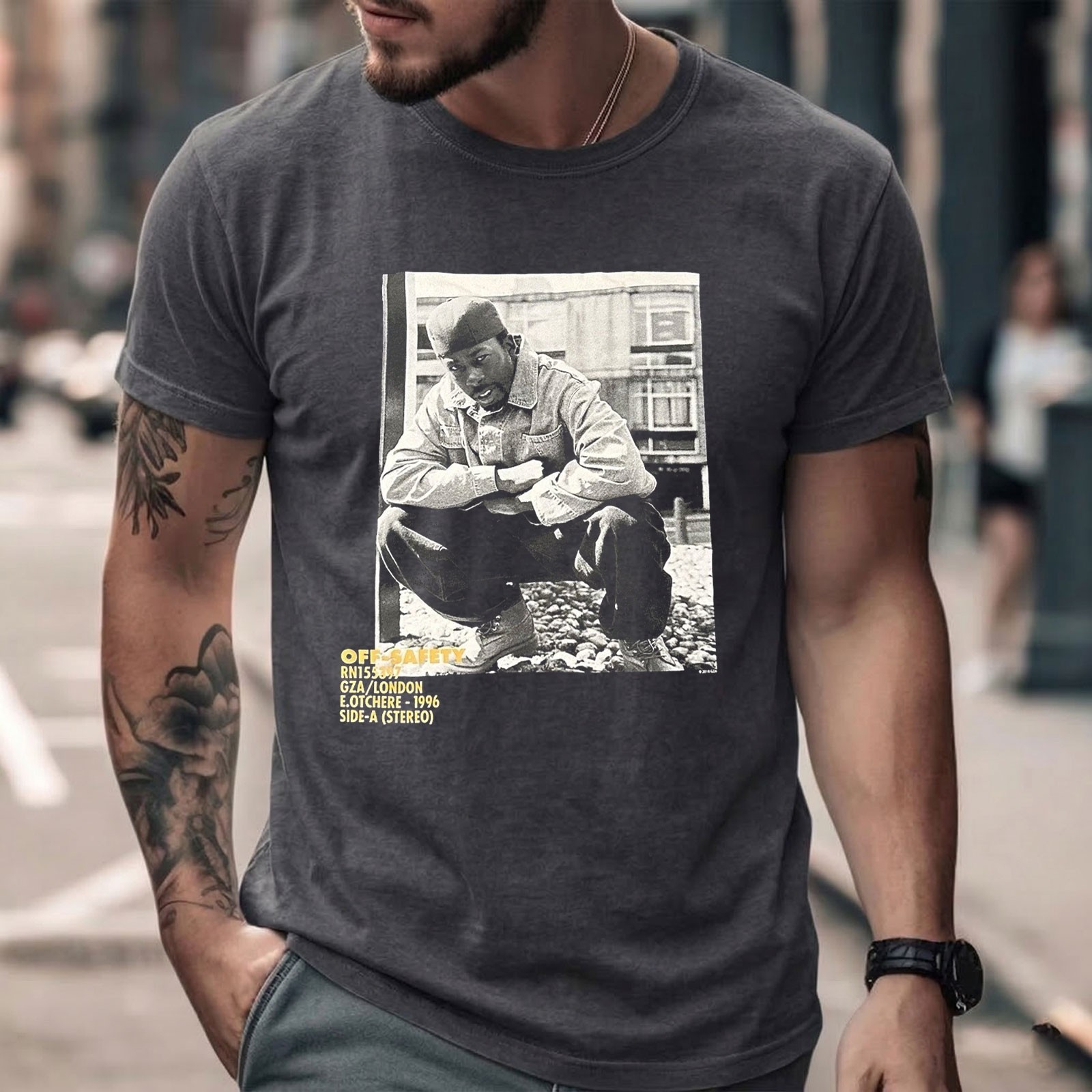 Wu-Tang Clan T-Shirt GZA / London Black Adult Tee gallery