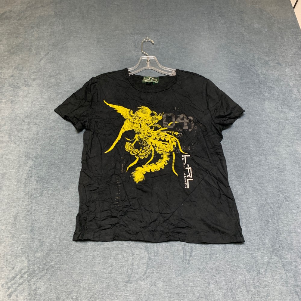 Lauren Ralph Lauren T Shirt Mens Large Black Dragon Graphic Print Short Sleeve gallery