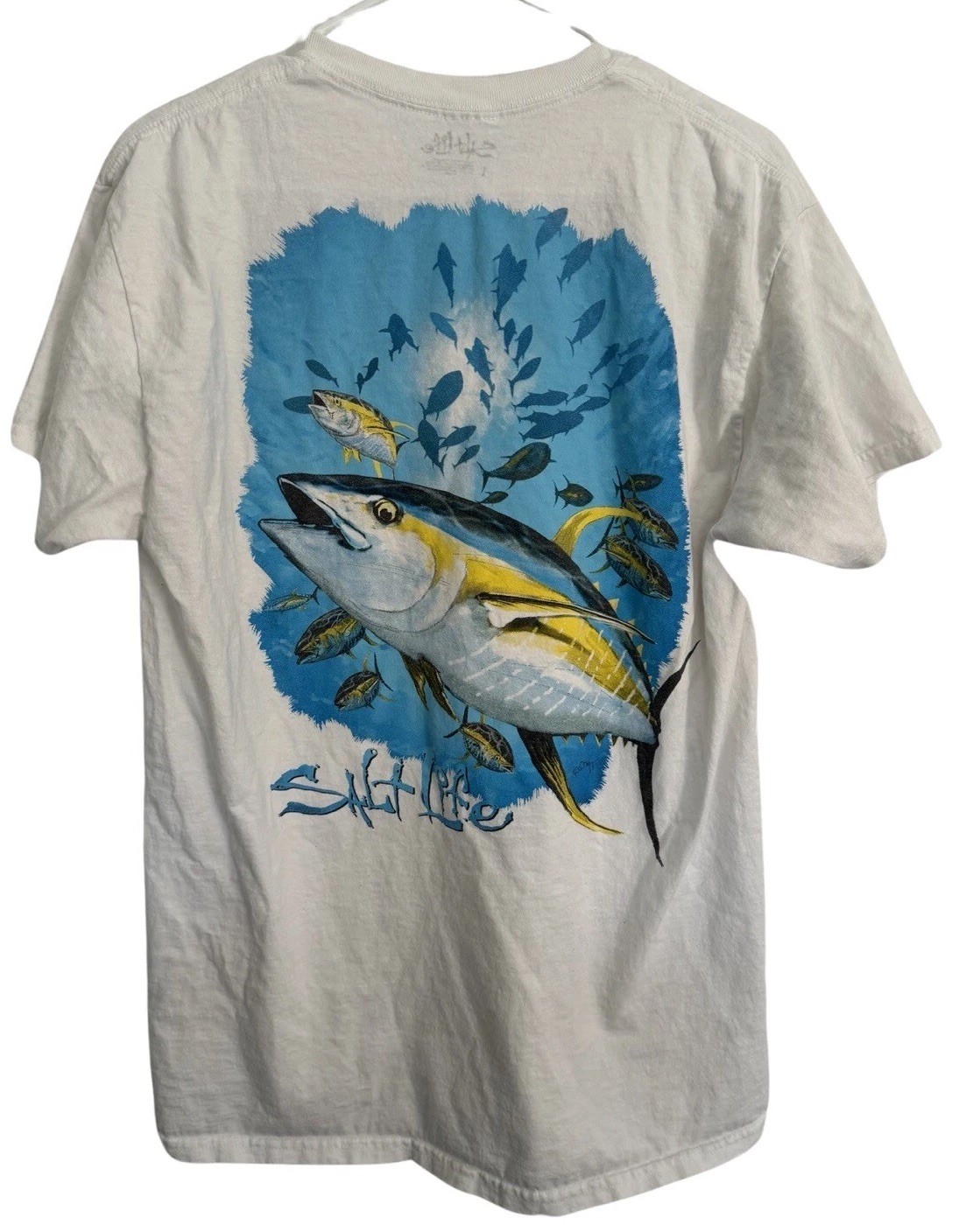 Salt Life Graphic Atlantic Tuna Shirt Mens Large Ocean Water Fishing w/Pocket* gallery