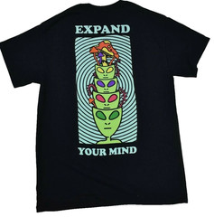 A-Lab Mens Expand Your Mind Minds Expanded Black T-Shirt New S-2XL