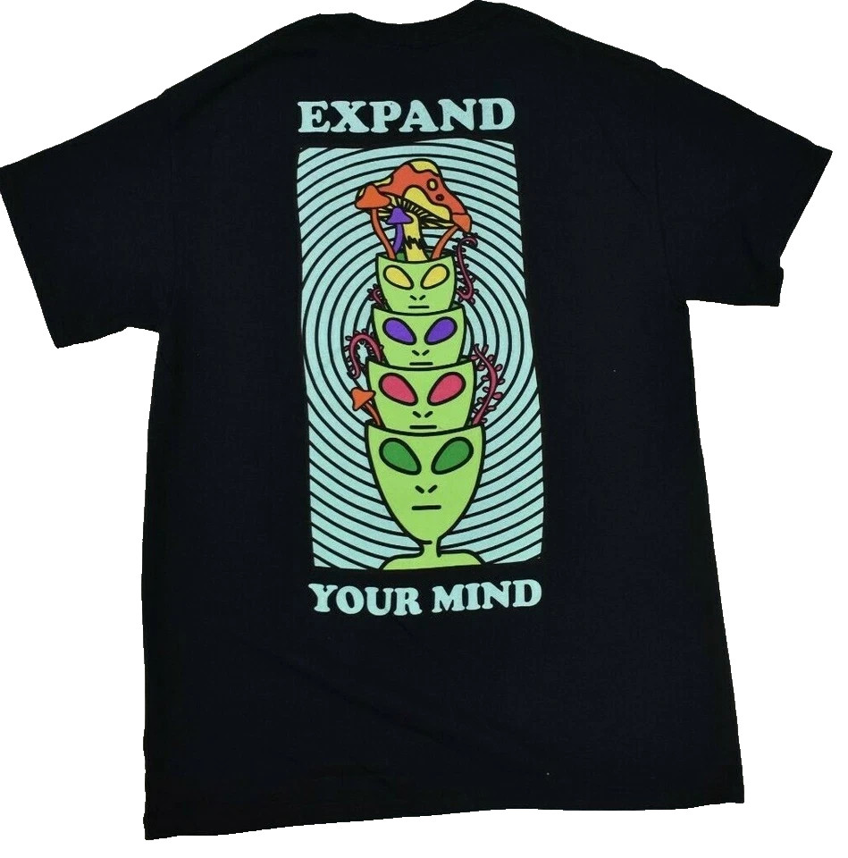 A-Lab Mens Expand Your Mind Minds Expanded Black T-Shirt New S-2XL gallery
