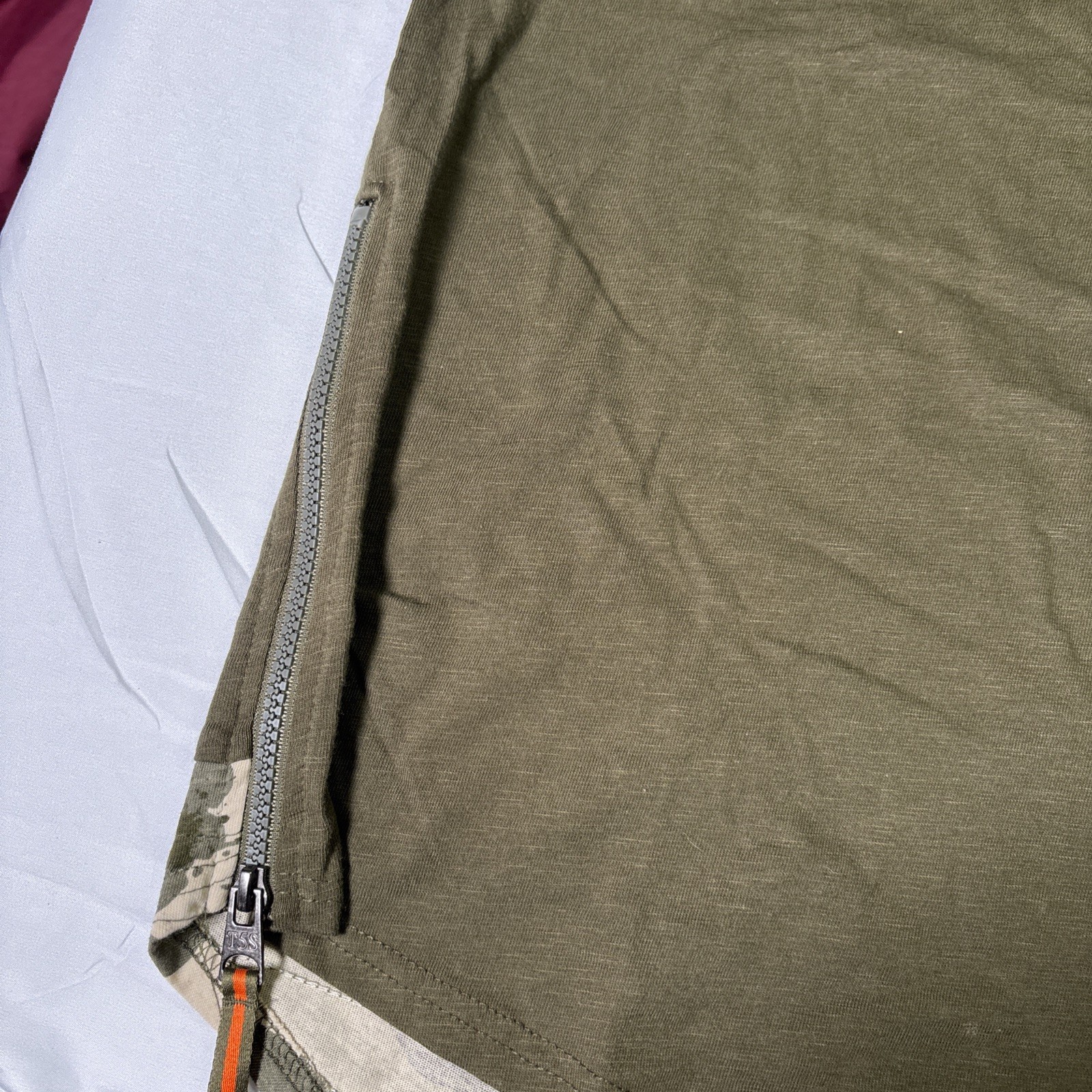 Triple Five Soul Shirt Mens XL Tee Camouflage Army Fatigue Grunge Zipper NWT gallery